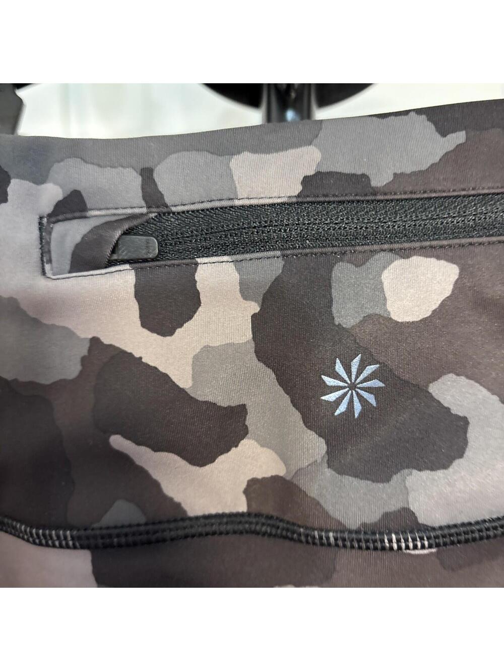 Athleta Lightning Camo 7/8 Tight Leggings XXS Gray Black High Rise Pockets - Picture 5 of 12
